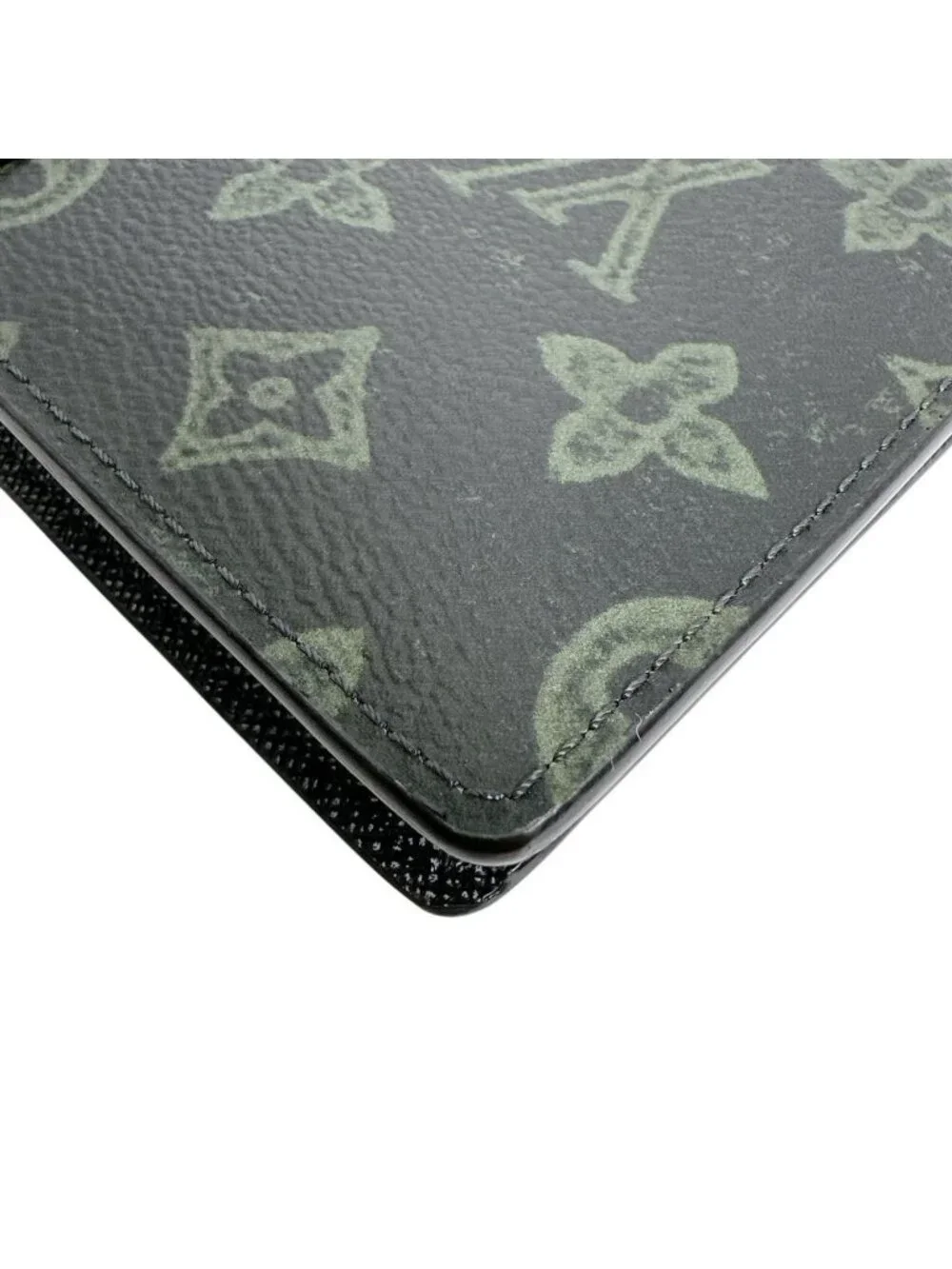 Louis Vuitton Monogram Bi Foldlong Wallet Portefeuille Brazza NM Green